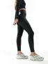 Фото #1 товара ASOS 4505 deep waist leggings in black high shine