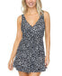 Women's Printed Twist-Front Swimdress, Created for Macy's