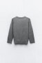 Plain 3/4 sleeve knit sweater