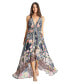 ფოტო #4 პროდუქტის Women's Maxi Tropical Print Halterneck Dress