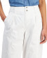 Фото #4 товара Women's Pleated Seamed Cropped Chino Pants