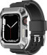 Фото #1 товара Kingxbar Kingxbar CYF134 2w1 pancerne etui Apple Watch SE, 6, 5, 4 (44 mm) ze stali nierdzewnej z paskiem srebrne