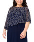 ფოტო #4 პროდუქტის Plus Size Beaded Cape Gown