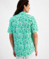 Men's Iris Regular-Fit Stretch Floral Button-Down Poplin Shirt, Created for Macy's