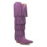 Dingo Wild Child Fringe Snip Toe Cowboy Womens Purple Casual Boots DI276-500