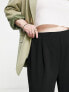 Фото #4 товара ASOS DESIGN Curve wide leg jersey suit trouser in black