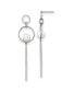 ფოტო #1 პროდუქტის Stainless Steel Polished Imitation Pearl Dangle Earrings