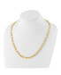 Yellow IP-plated Elongated Open Link Paperclip Chain Necklace