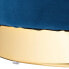Samthocker mit Stauraum blau