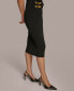 ფოტო #3 პროდუქტის Donna Karan Women's Hardware Embellished Jersey Pencil Skirt