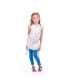 ფოტო #3 პროდუქტის Toddler, Child Girl Evelyn Azure Solid Jersey Leggings with Pockets