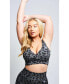 ფოტო #3 პროდუქტის Women's Orlon Recycled Leopard Wrap Over Bra - Grey