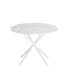 42.13" Modern Cross Leg Round Dining Table