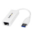 Фото #1 товара StarTech.com USB 3.0 to Gigabit Ethernet NIC Network Adapter - White - Wired - USB - Ethernet - 5000 Mbit/s - White