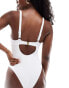 Фото #3 товара New Look crinkle textured swimsuit in white