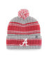 Фото #1 товара Men's Gray Alabama Crimson Tide Rexford Cuffed Knit Hat with Pom