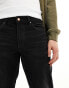 Фото #5 товара ASOS DESIGN tapered fit jeans with abrasions in washed black