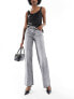 Фото #3 товара Stradivarius Tall wide leg dad jean in washed grey