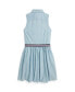 Фото #2 товара Платье для малышей Polo Ralph Lauren с поясом из хлопка Chambray