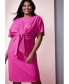 Plus Size Cross Front Flutter Sleeve Dress