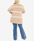 Фото #9 товара Plus Size Skye Stripe Cardigan Sweater