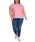 Plus Size Boat-Neck Ruffled-Hem T-Shirt