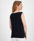 Фото #2 товара Petite Sleeveless Boat-Neck Tank Top, Created for Macy's