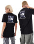 The North Face Redbox backprint t-shirt in blue lighting print Черный, XS - фото #1