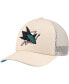 Фото #1 товара Men's Cream San Jose Sharks Foam Front Trucker Adjustable Hat