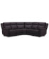 Фото #2 товара Addyson 117" 5-Pc. Leather Sectional with 2 Zero Gravity Recliners with Power Headrests, Created for Macy's