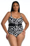 Фото #1 товара La Blanca Rouched Body Lingerie Mio One Piece Swimsuit, Black//Mod for Dot, 22W