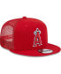 ფოტო #4 პროდუქტის Men's Red Los Angeles Angels Team Color Trucker 9FIFTY Snapback Hat