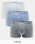 Calvin Klein Modern Structure 3 pack trunk in blue/green