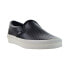 Фото #2 товара Vans Classic Slip-On "Moto Leather" Men's Shoes Black VN0A38F7OGG