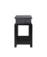 Chairside Table Distressed Grey Black