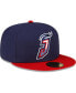 ფოტო #4 პროდუქტის Men's Navy Jacksonville Jumbo Shrimp Authentic Collection Alternate Logo 59FIFTY Fitted Hat