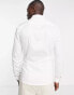 Фото #4 товара ASOS DESIGN formal skinny sateen shirt with cutaway collar in white