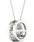 Фото #6 товара Twinkling Diamond Star diamond Double Halo 18" Pendant Necklace (3/8 ct. t.w.) in 10k White Gold