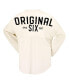 ფოტო #3 პროდუქტის Women's Cream Toronto Maple Leafs Original Six Lace-Up Spirit Jersey Long Sleeve T-shirt