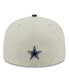 ფოტო #1 პროდუქტის Men's Cream, Navy Dallas Cowboys Originals 59FIFTY Fitted Hat