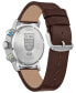 ფოტო #3 პროდუქტის Eco-Drive Men's Chronograph Star Wars Luke Skywalker Brown Leather Strap Watch 44mm