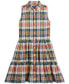 Фото #1 товара Big Girls Angela Plaid Cotton Madras Shirtdress