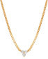 ფოტო #3 პროდუქტის Cubic Zirconia Trio Collar Necklace in Gold-Plated Sterling Silver, 16" + 2" extender, Created for Macy's