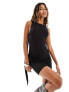 Фото #3 товара ASOS DESIGN sleeveless cross over back detail mini dress in black