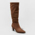 Women's Raye Tall Dress Boots - A New Day Dark Brown 7