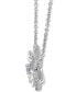 Aquamarine (1/10 ct. t.w.) & Diamond (1/10 ct. t.w.) Elsa Snowflake Pendant Necklace in Sterling Silver, 16" + 2" extender