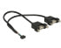 Delock 84832 - 0.25 m - 2 x USB A - USB 2.0 - Female/Female - 480 Mbit/s - Black