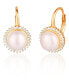 Bronze earrings with pearls and zircons SVLE2122XH2RP00