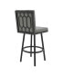 Фото #3 товара Rochester Swivel Modern Metal and Faux Leather Bar and Counter Stool