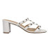 Фото #2 товара VANELi Mayda Studded Block Heels Womens White Dress Sandals 305537